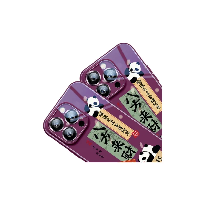 Sen Dog Glass Material Advanced Niche Panda Cute Phone Cases Suitable For Apple 15Promax/Pro/Plus/14/13/12-20