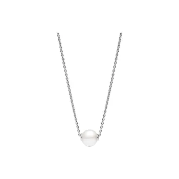 Pandora 925 Silver Pearl Synthetic Cubic Zirconia Necklaces Women's Silver