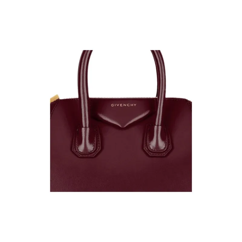GIVENCHY Antigona Calfskin Shoulder Bag Crossbody Bag Handbag Mini Women's Burgundy-3