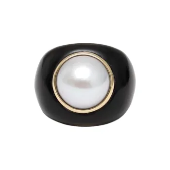 Sophie Buhai Onyx Pearl Ring