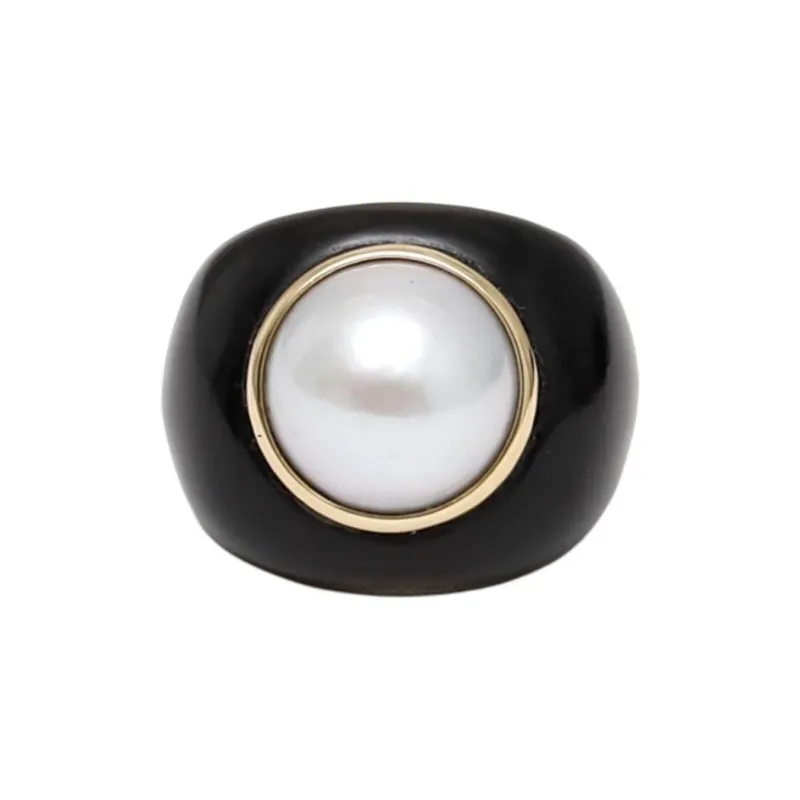 Sophie Buhai Onyx Pearl Ring-0