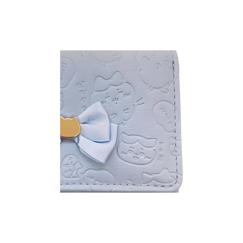 Chiikawa Synthetic Leather Wallet Women's Blue-4