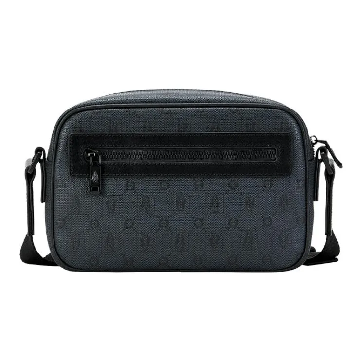 Hush Puppies Synthetic Leather Crossbody Bag, Shoulder Bag Men's Black-2