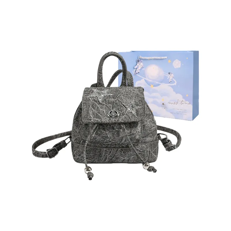 Duoluplo Doron Paul Nylon Fabric Backpack Women's Gray/Blue/Black/Khaki-6