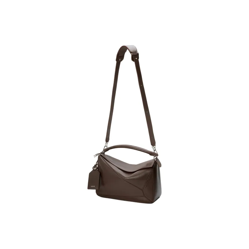 LOEWE Sheepskin Shoulder Bag, Crossbody Bag, Handbag Tubas Women's Brownie Dark Brown-1