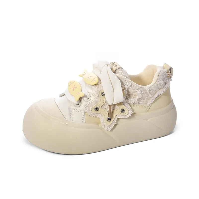 Lovely You Lightweight Cushioning Wear-Resistant Low-Top Skateboard Shoes Women's-19