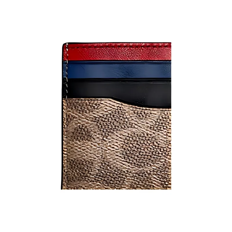 COACH Card Case Canvas Wallet Men's Brown-1