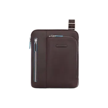 PIQUADRO Leather Crossbody Bag, Shoulder Bag Regular Men's Red Brown