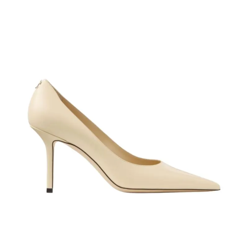 Jimmy Choo LOVE Slim Heel High Heels 8.5cm Women's Light Yellow-1