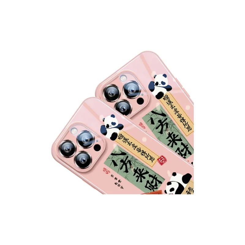 Sen Dog Glass Material Advanced Niche Panda Cute Phone Cases Suitable For Apple 15Promax/Pro/Plus/14/13/12-23