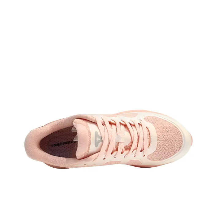 TREEPERI Running Shoes Women's Low Top Pink, Ecru-6