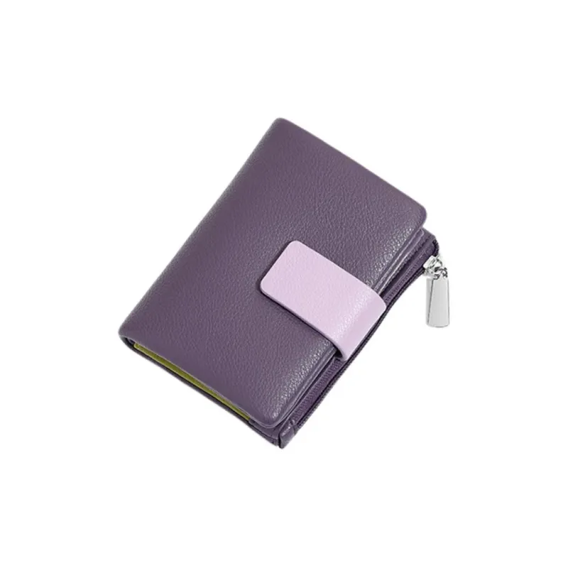 BRINCH PU Wallet Women's Khaki/purple/black-3