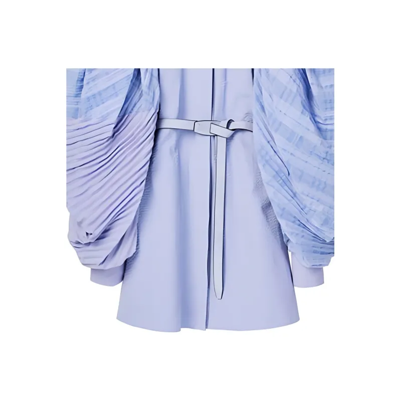 LOEWE Long Sleeved Dresses Women's Smoky Blue-4