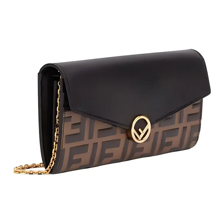 FENDI Fendi First Calfskin Wallets Shoulder Bag Crossbody Bag Regular Women's Brown/Black-1