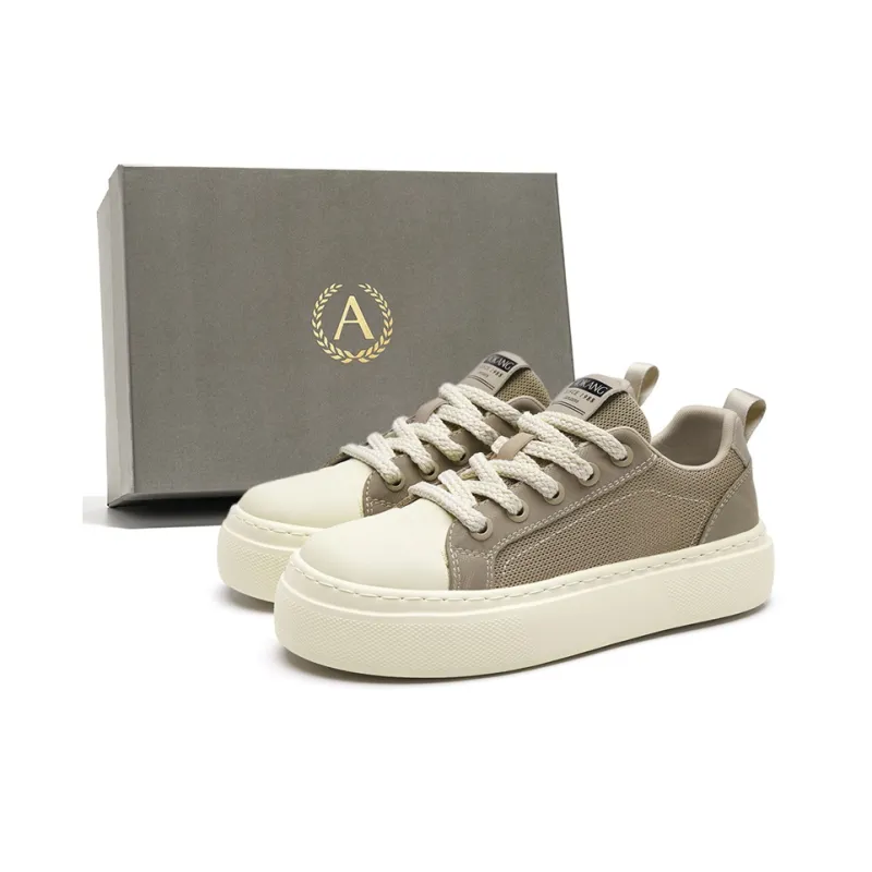 AOKANG Trendy Play Series Canvas Shoes Men Low Top Meteorite Black, Tundra Gray-7