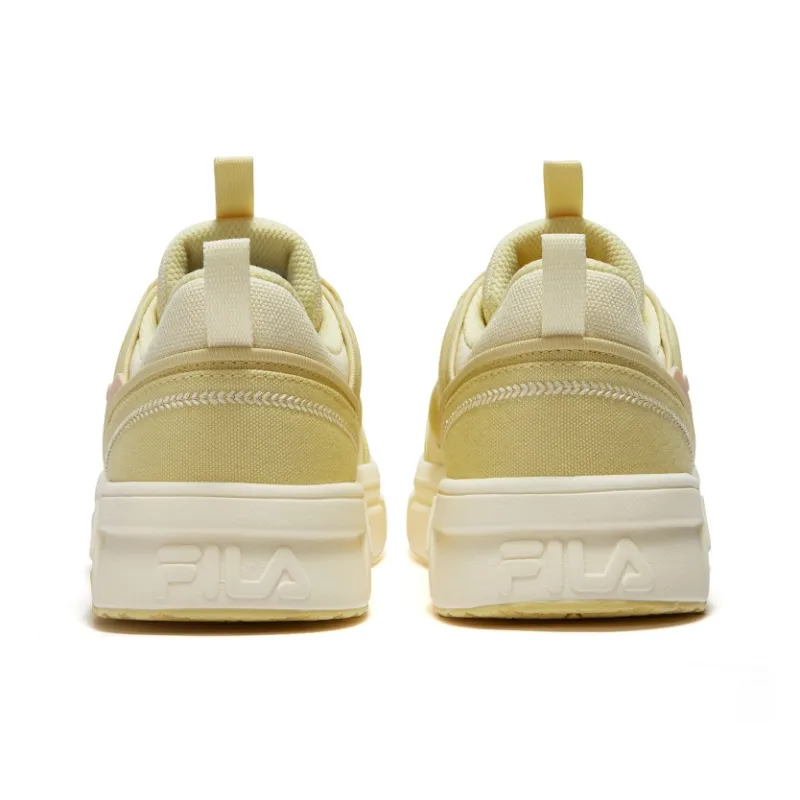 FILA FUSION Slip Resistant Low Top Skateboard Shoes Women's Transparent Yellow/Cream Yellow-2