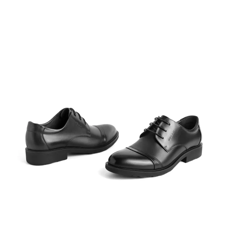 BELLE Dress Shoes Men Low Top Black/Brown-16