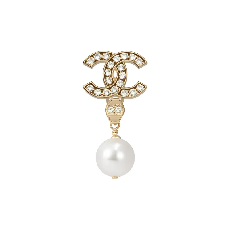 CHANEL Earrings Unisex Gold-1