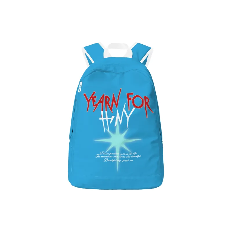 HINY Polyester Backpack Unisex White-28