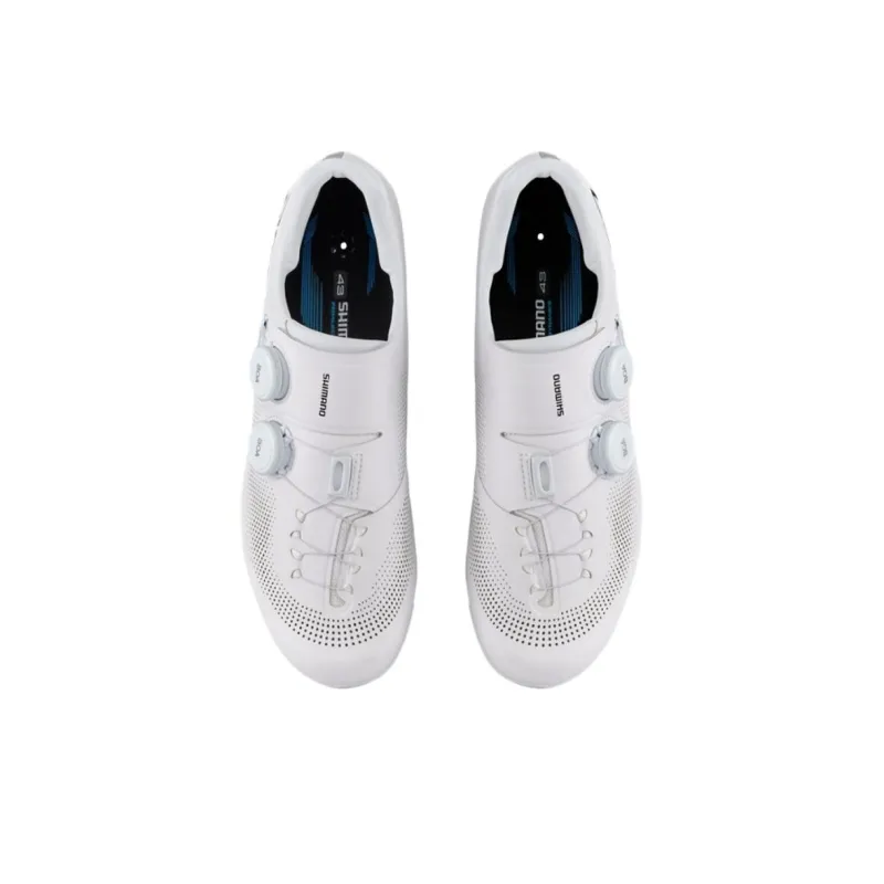SHIMANO Abrasion Resistant Breathable Low Top Cycling Shoes Men's White-3