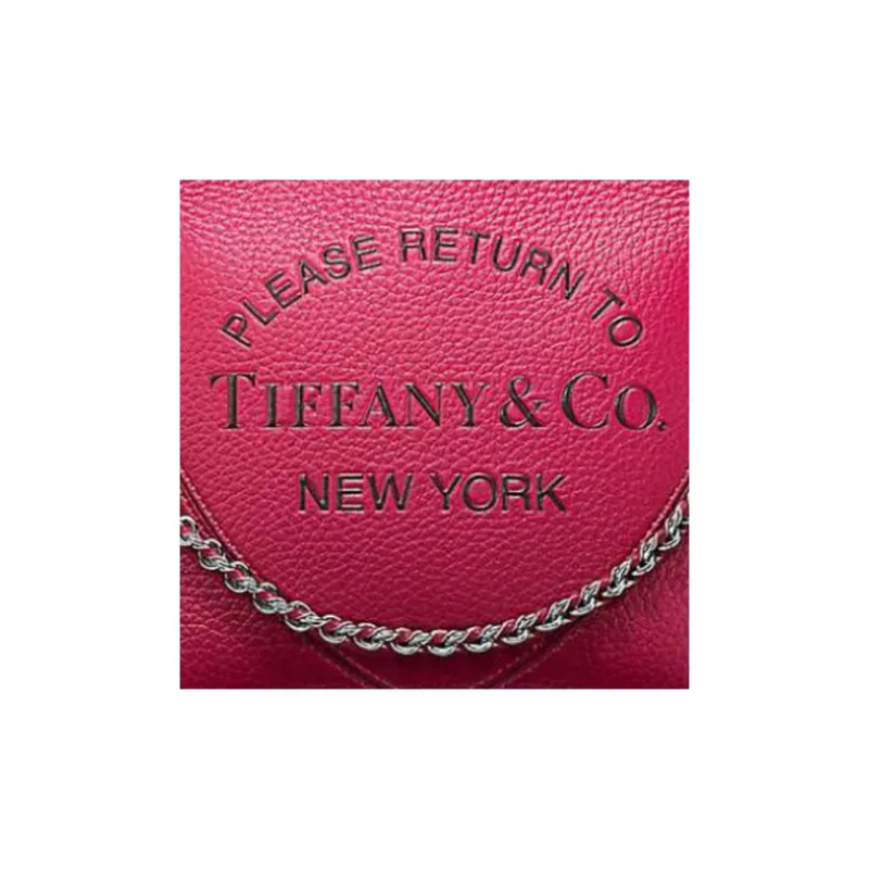 TIFFANY & CO. Return To Tiffany Collection Taurillon Leather Tote Bag, Shopping Bag, Handbag Mini Women's Red-5