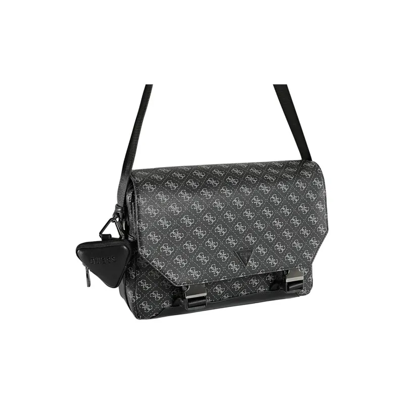 GUESS Polyurethane Messenger Bag Shoulder Bag Men's Black-2