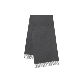 Loro Piana Cashmere Knit Scarves Unisex Gray