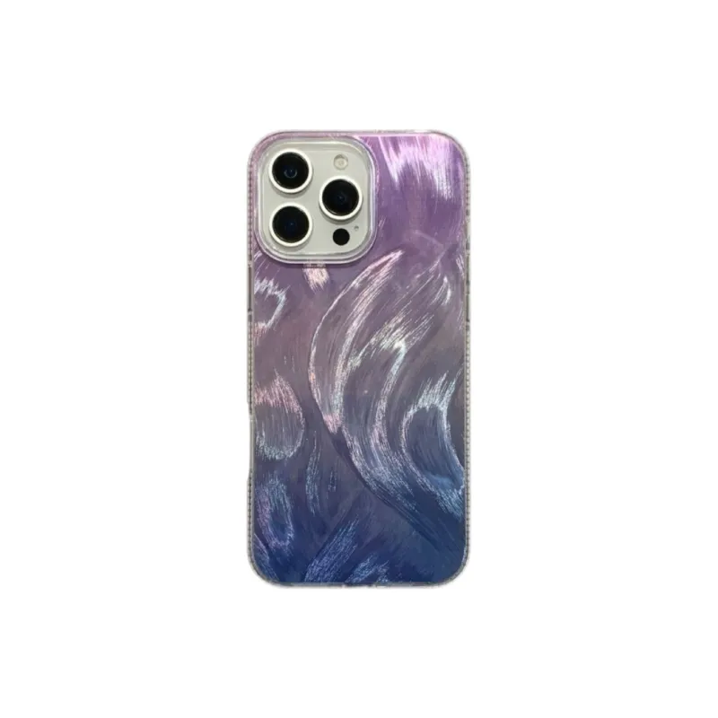 Koman ABS+PC Material Multicolor Feather Yarn Phone Cases Compatible With Apple IPhone 12/13/14/15/16/Pro/Mac-37