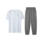 Clothing Set (White Short-Sleeved+Gray Pants)