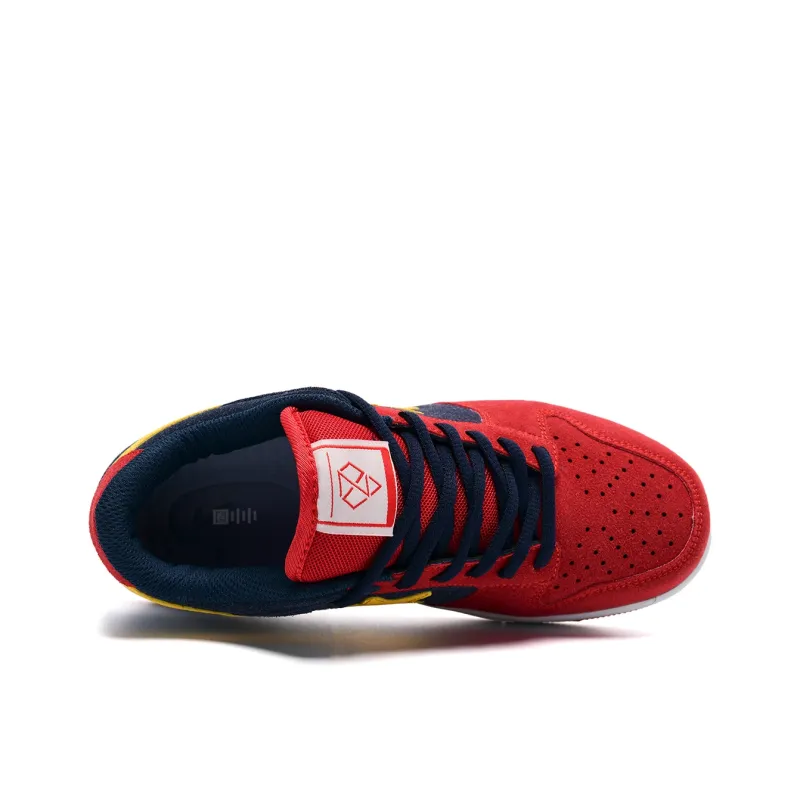 Circle Small Coverage Wear Resistant Lightweight Low Top Skateboard Shoes Unisex Mint Blue Red-12