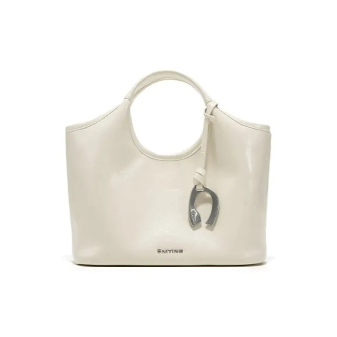 Simedin Cow Leather Bucket Bag Handbag Women's Antique Silver/Deep Black-12