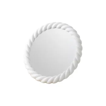 XIAOLITONGXUE Cute Cream Style HD Makeup Mirror, Round Desktop Portable Cream Style Office Movable Mirror