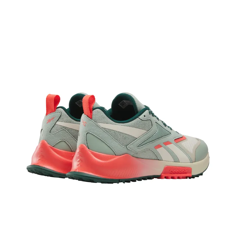 Reebok Wear Resistant Breathable Slip Resistant Low Top Running Shoes Women's Red Green-2