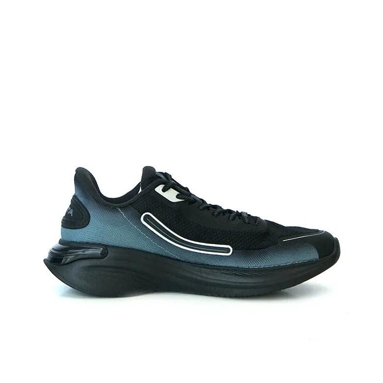 Anta Cushioning Anti Slip And Wear Resistant Low Top Running Shoes Men's Black Blue Silver-1