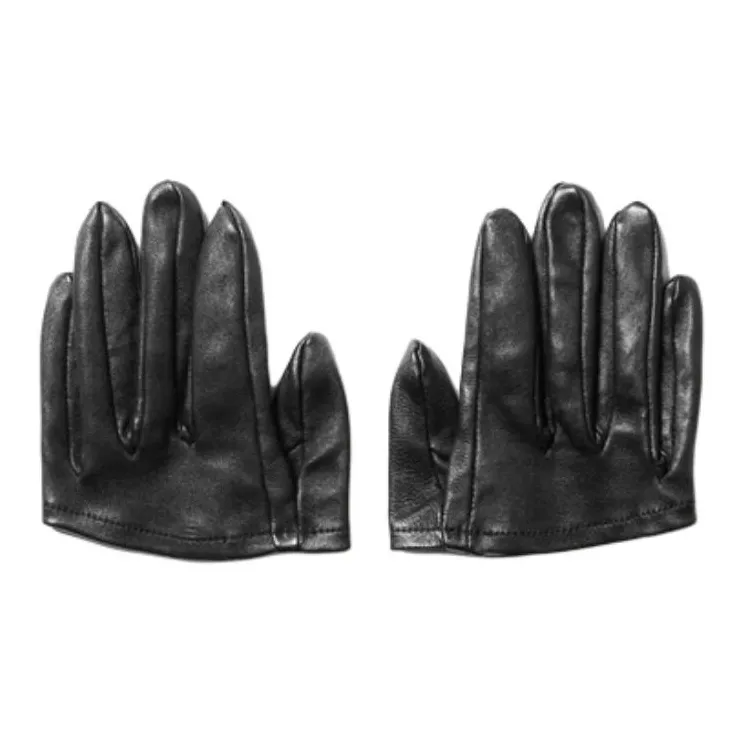 JULIUS Stretch Leather Gloves Unisex Black-1