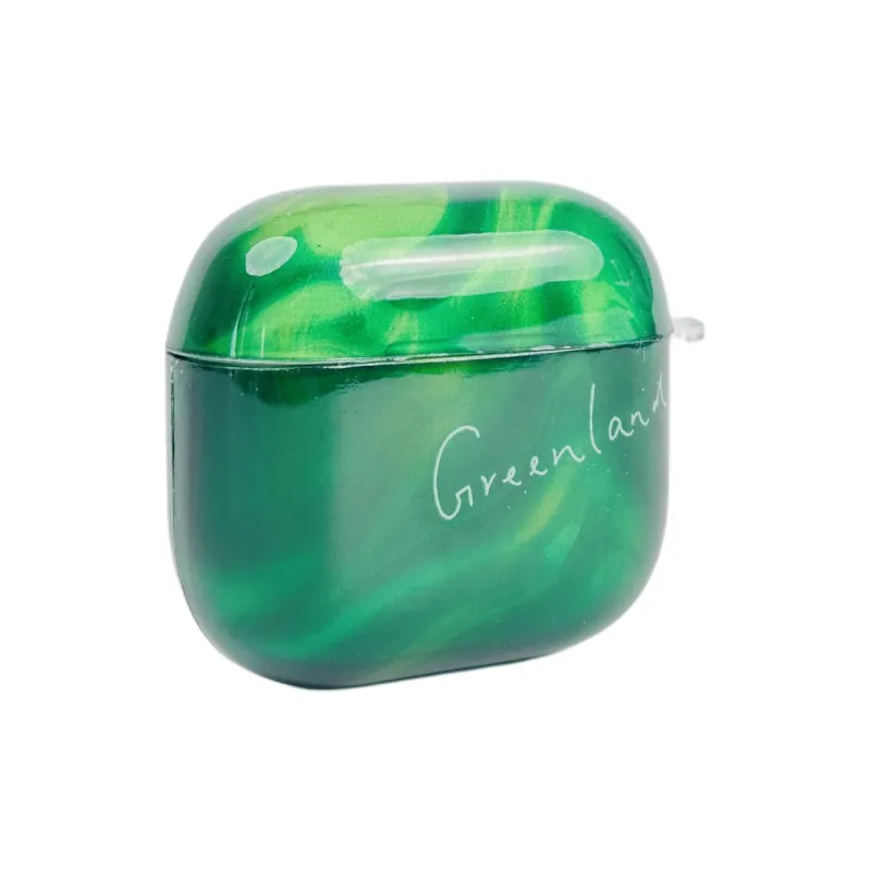 Wei Xin Compatibility With Apple AirPods 4/2/3/4th Generation/AirPods Pro/Pro 2 TPU Green Gradient Headphone Cases-3