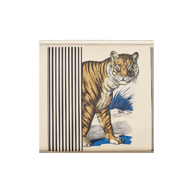 HERMES Carre Pocket Swift Calfskin Clutch Women's Cream White / Sapphire Blue / Cream White-2