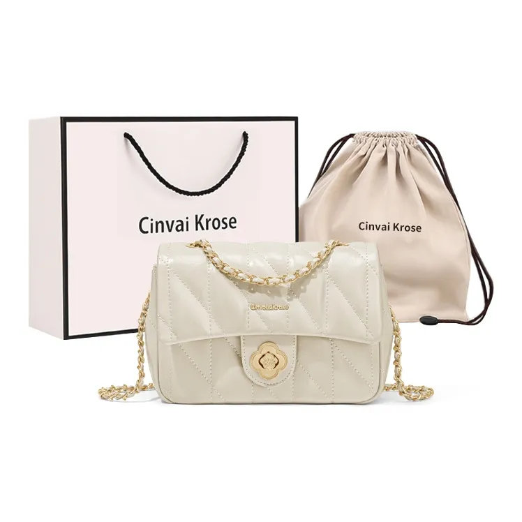 CinvaiKrose Cow Leather With Synthetic Leather Shoulder Bag, Crossbody Bag Small Size Women's Multicolor-0