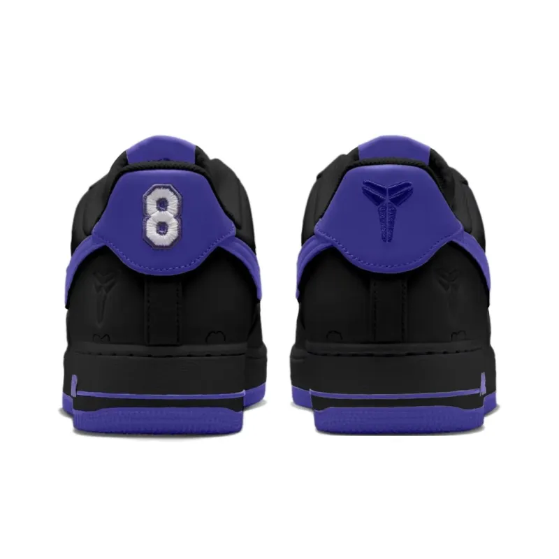 Kobe Bryant x Nike Air Force 1 Anti Slip Wear Resistant Low Top Skateboard Shoes Unisex Black Purple-2
