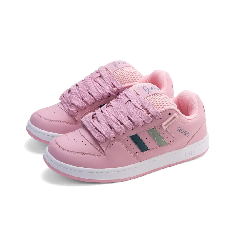 GLO BULL Skateboard Shoes Unisex Low Top Pink Green-2