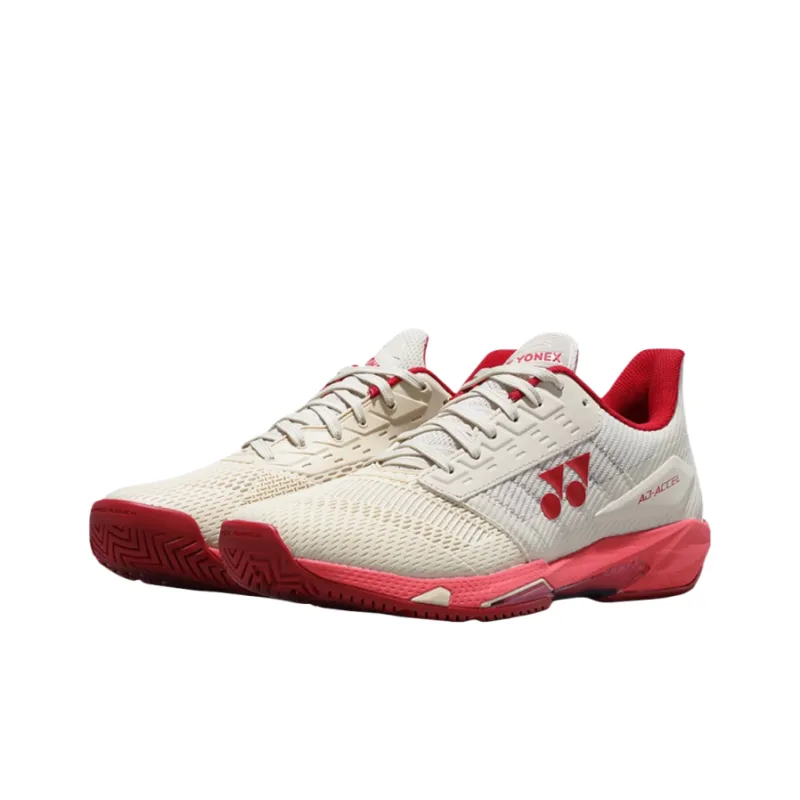 YONEX AD ACCEL Anti Slip Wear Resistant Low Top Tennis Shoes Men's Ecru-1