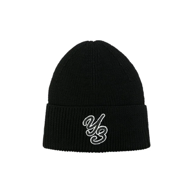 Y-3 Logo-patch Wool Beanie-0