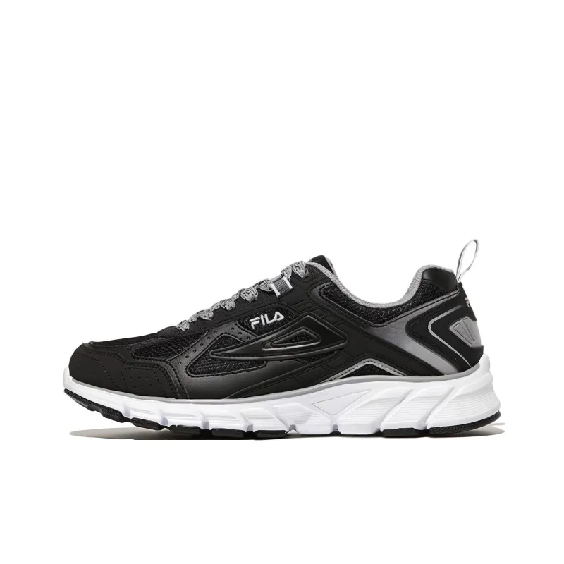 FILA Slip-Resistant Low-Top Casual Running Shoes Women's Black White-0