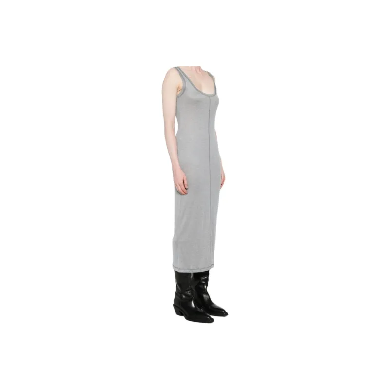 MIU MIU Sleeveless Dress Women's Gray-3