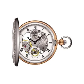 TISSOT Mechanical Movement Manual Mechanical Movement Stainless Steel Case Pocket Watch 47.5mm Men's Watches Silver
