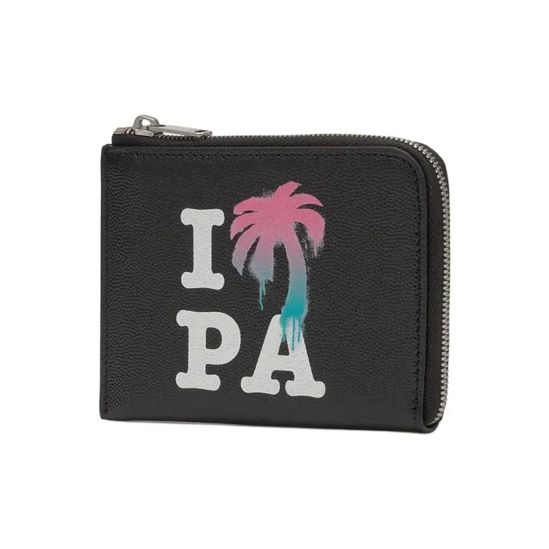 PALM ANGELS I Love Pa Coin Purse Black/Multi-2