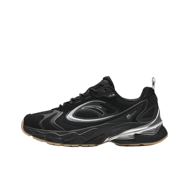 Anta Millennial Slip Resistant Low Top Casual Shoes Men's Black Silver-0