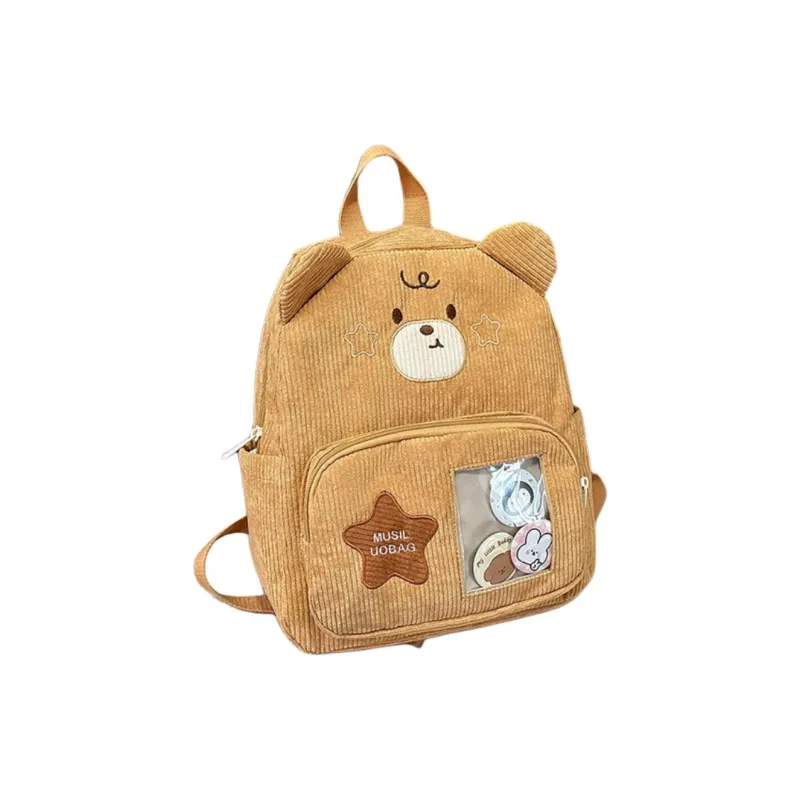 SUN EARTH &U Corduroy Backpack Unisex Multicolor-3