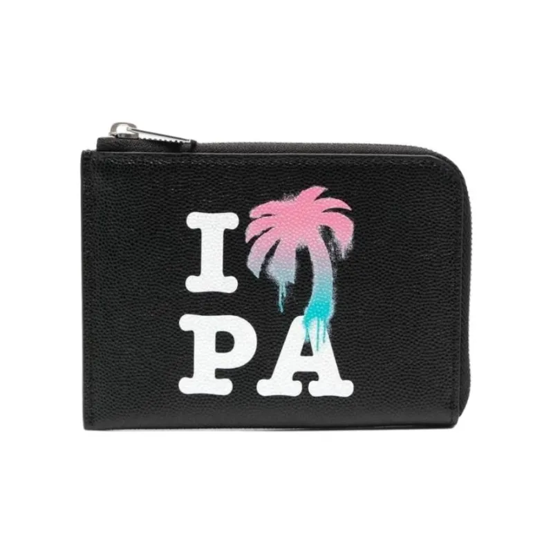 PALM ANGELS I Love Pa Coin Purse Black/Multi-1