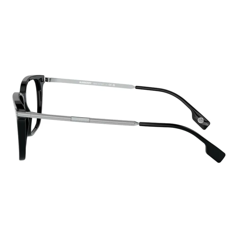 Burberry Plate Frame Square Eyeglass Frames Unisex Black-2